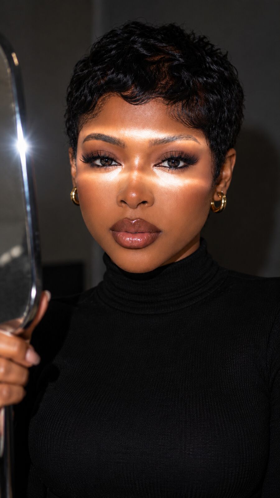 Beauty close-up with glowing skin